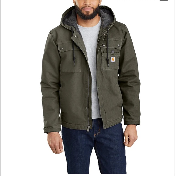 Carhartt MEN'S SHERPA-LINED UTILITY JACKET - RELAXED FIT - WASHED DUCK - Picture 1 of 8